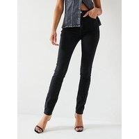 Calvin Klein Women’s High Waist Skinny Jeans, Black (Denim Black), 34W/32L