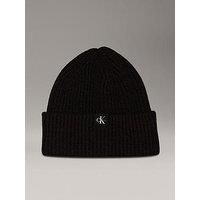 Calvin Klein Jeans Kids Monogram Rib Beanie - Ck Black