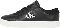 Calvin Klein Men/'s Classic Low Top Lace Up Cupsole Trainers, Black (Black/Bright White), 6