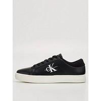 Calvin Klein Jeans Men Classic Cupsole Low Laceup LTH, Black/Bright White, 44 EU