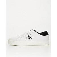 Calvin Klein Men/'s Classic Low Top Lace Up Cupsole Trainers, White (Bright White/Black), 6