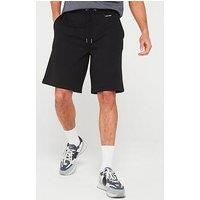 Calvin Klein Nano Logo Cotton Modal Sweatshorts - Black