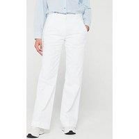 Calvin Klein Cotton Twill Trousers - White