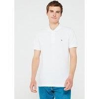 Calvin Klein Jeans Men/'s CK Embro Badge Slim Polo J30J325269, White (Bright White), XL