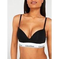 Calvin Klein Women/'s Plunge Push Up 000QF7623E Bras, Black (Black), 32C