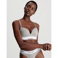 Calvin Klein Women/'s Plunge Push Up 000QF7623E Bras, Grey (Grey Heather), 32D