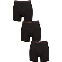 Mens 3 Pack Calvin Klein 100% Cotton Classic Fit Boxer Briefs Black / Pompian Red S