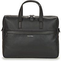 Calvin Klein Men Laptop Carrier Ck Must Bag Faux Leather, Black (Ck Black Pebble), One Size