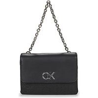 Calvin Klein Jeans  RE-LOCK DOUBLE GUSETTBAG_JCQ  women's Shoulder Bag in Black
