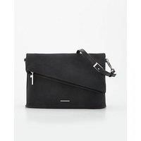 Calvin Klein Nubuck Fold Shoulder Bag - Black