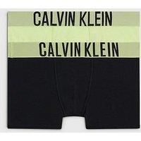 Calvin Klein Boys /'Intense Power/' Boxer Trunk - 2 Pack (Sunnylime/Pvhblack) 8-10 Years
