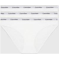 Calvin Klein Women Bikini Shape Briefs Stretch Cotton Pack of 3, White (White/White/White), L