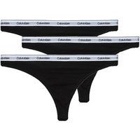 Calvin Klein Jeans  THONG 3PK X3  women's Tanga briefs in Black