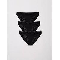Calvin Klein Women/'s 3 Pack Bikini (Low-Rise) 000QD5069E Panties, Black (Black/Black/Black), M