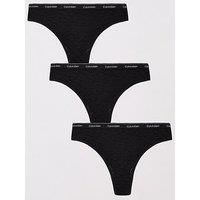 Calvin Klein Women/'s 3 Pack Brazilian (Low-rise) 000qd5225e Brazilians, Black (Black/Black/Black), XL