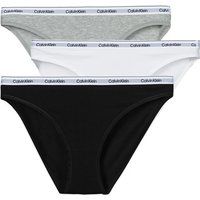 Calvin Klein Women's Modern Logo Bikini (3 Pack) - Black/White/Grey - S