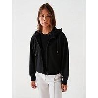 Calvin Klein Nano Logo Zip Relaxed Hoodie - Black