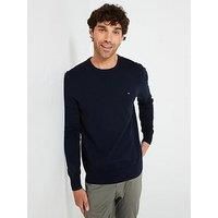 Tommy Hilfiger Men/'s Essential Cotton Crew Neck Mw0mw14748 Pullover Sweater, Blue (Desert Sky), 3XL Plus