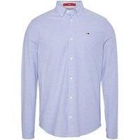 Tommy Jeans Men's TJM Slim Stretch Oxford Shirt T, Perfume Blue, S