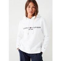Tommy Hilfiger Women/'s Heritage Hilfiger Hoodie Ls Ww0ww31998 Pullover Hoody, White (White), XL
