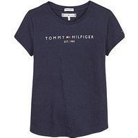Tommy Hilfiger Girls Essential Short Sleeve T-Shirt - Navy
