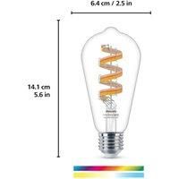 WiZ Colour Smart Connected Filament Light Bulb - A60 1 Pack [E27 Edison Screw] - for Indoor Home Lighting, Bedroom, Livingroom