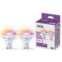 WiZ GU10 Smart LED Glass Bulb – Smart Connected WiFi Works with Alexa,Google Assistant & HomeKit, Dynamic Scenes on App Including Relax Mode, Music sync for Bedroom, Kitchen, TV, Party, 2 Pack, 50W