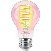 Philips WiZ LED Clear Filament Colour Smart Light Bulb A60 E27 6.3W