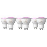 Philips Hue Philips Hue White & Colour Ambiance Smart Spotlight 6 Pack Led 4.3W Gu10 With Bluetooth