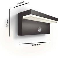Philips LED outdoor wall light Bustan UE, sensor, 2,700 K