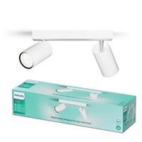 Philips Idris Metal 2 Light Spotlight - White