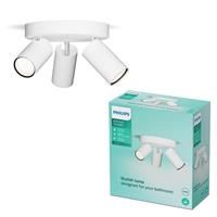 Philips Idris Metal 3 Light Plate Spotlight - White