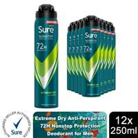 Sure NonStop Protection Extreme Dry with MotionSense technology Anti-perspirant Aerosol anti-perspirant deodorant spray for 72h sweat and odour protection 6 x 250 ml