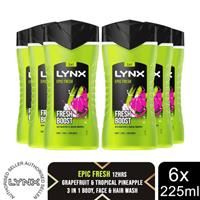 Lynx Epic Fresh Shower Gel Grapefruit & Tropical Pineapple Scent 225 ML