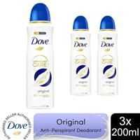 Dove Advanced Care Original Anti-perspirant Deodorant Spray with Triple Moisturising technology aerosol for 72 hours of protection 200 ml