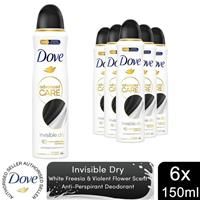6xDove Anti-Perspirant Advanced Care Invisible Dry 72H Deodorant for Women,150ml