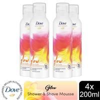 Dove Mousse Glow with Niacinamide Shower & Shave Foam 200ml NEW UK STOCK