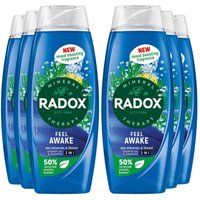 Radox Mineral Therapy Feel Awake 2-in-1 body wash & shampoo shower gel with a sea mineral & fennel fragrance for a refreshing shower experience 450 ml