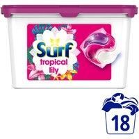 Surf Washing Capsules Tropical Lily 3 in 1 Capsules 18 washes
