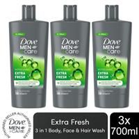 Dove Men +Care  Extra Fresh Body Face & Hair Wash, 700ml New 7M