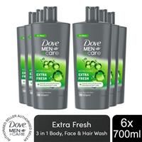 2 X Dove Men Body Wash Extra Fresh 700ml