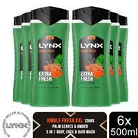 Lynx Shower Gel 12H of Refreshing Fragrance with 100% Moisturisers, 500ml