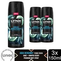 Lynx Fine Fragrance Collection Aqua Bergamot Premium Deodorant Bodyspray 150 ml
