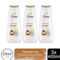 Dove Advanced Care Pampering Body Wash body cleanser with a shea butter and vanilla scent for instantly lotion-soft skin 400 ml