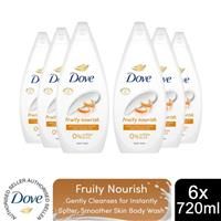 Dove Fruity Nourish Body Wash Body Cleanser shower gel with plant-based moisturisers for softer, smoother skin after one shower 720 ml