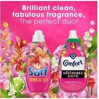 Surf Tropical Lily Laundry Liquid Detergent - Long-Lasting Fresh Scent, 3.89L, Powerful Cleaning