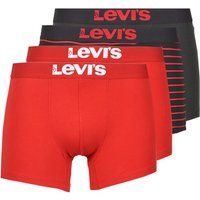 LEVIS Men/'s Boxer, Red/Black, XL (Pack of 4)