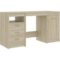 Vidaxl Desk Sonoma Oak 140X50X76 Cm Engineered Wood