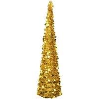 VidaXL 180 cm Artificial Christmas Tree in Gold Pet