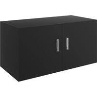 vidaXL Wall Mounted Black Cabinet | Stylish and Versatile Storage Display – Engineered Wood – Multi-purpose Organizer – Easy Assembly